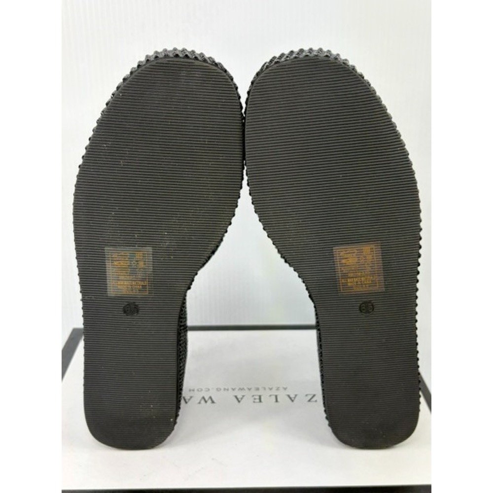 Azalea Wang Arachna Black Rhinestone Platform Wedge Slide Sandals Womens 8.5 - Picture 10 of 16